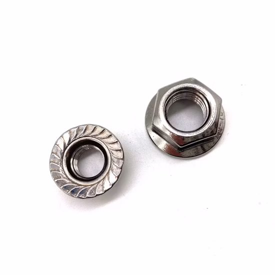 A4-80 A2-70 Stainless Steel Hex Flange Nuts Fastener